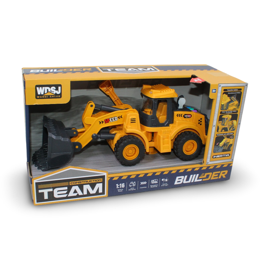 WDSJ Construction Team Inertia-Powered Toy Bulldozer - Toys