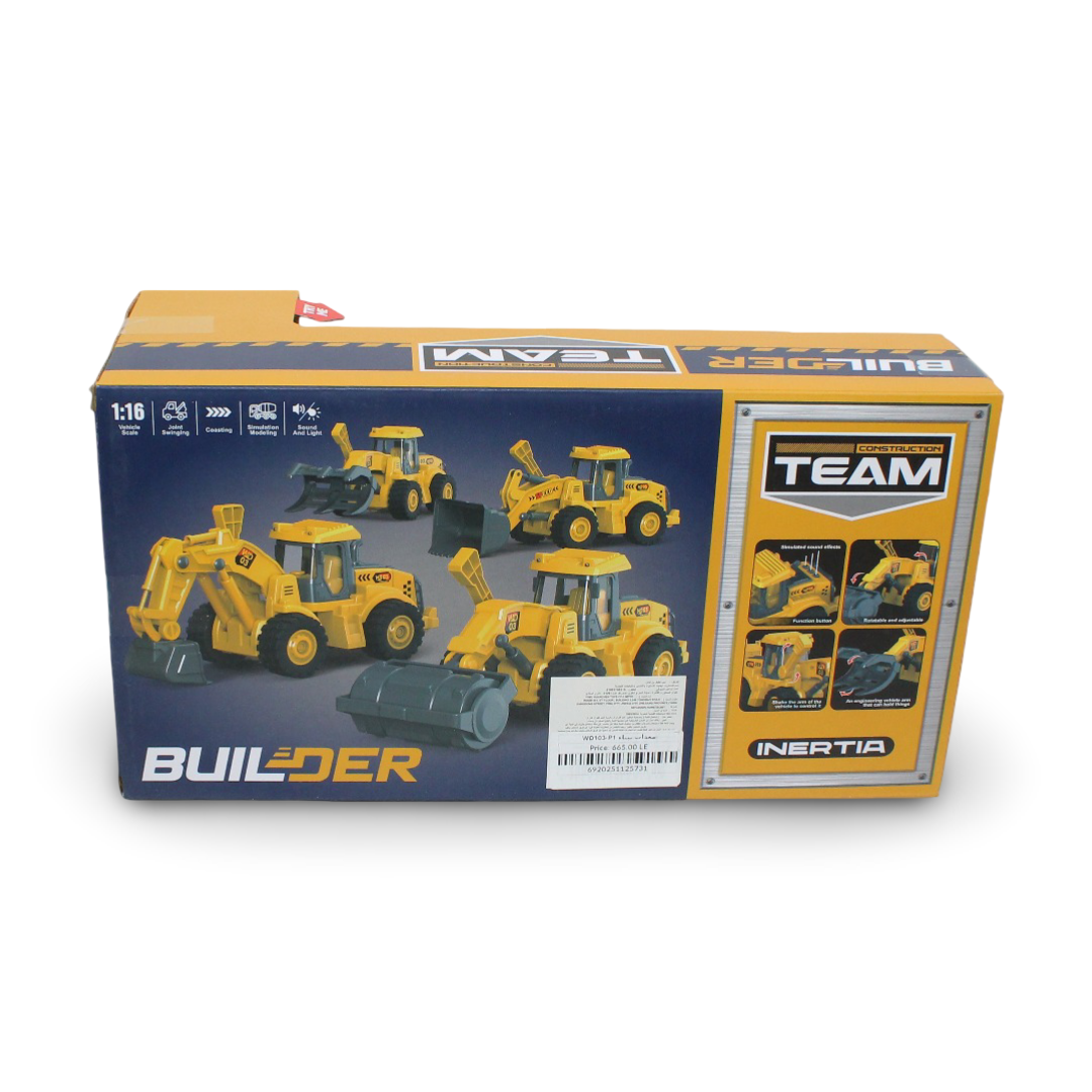 WDSJ Construction Team Inertia-Powered Toy Bulldozer