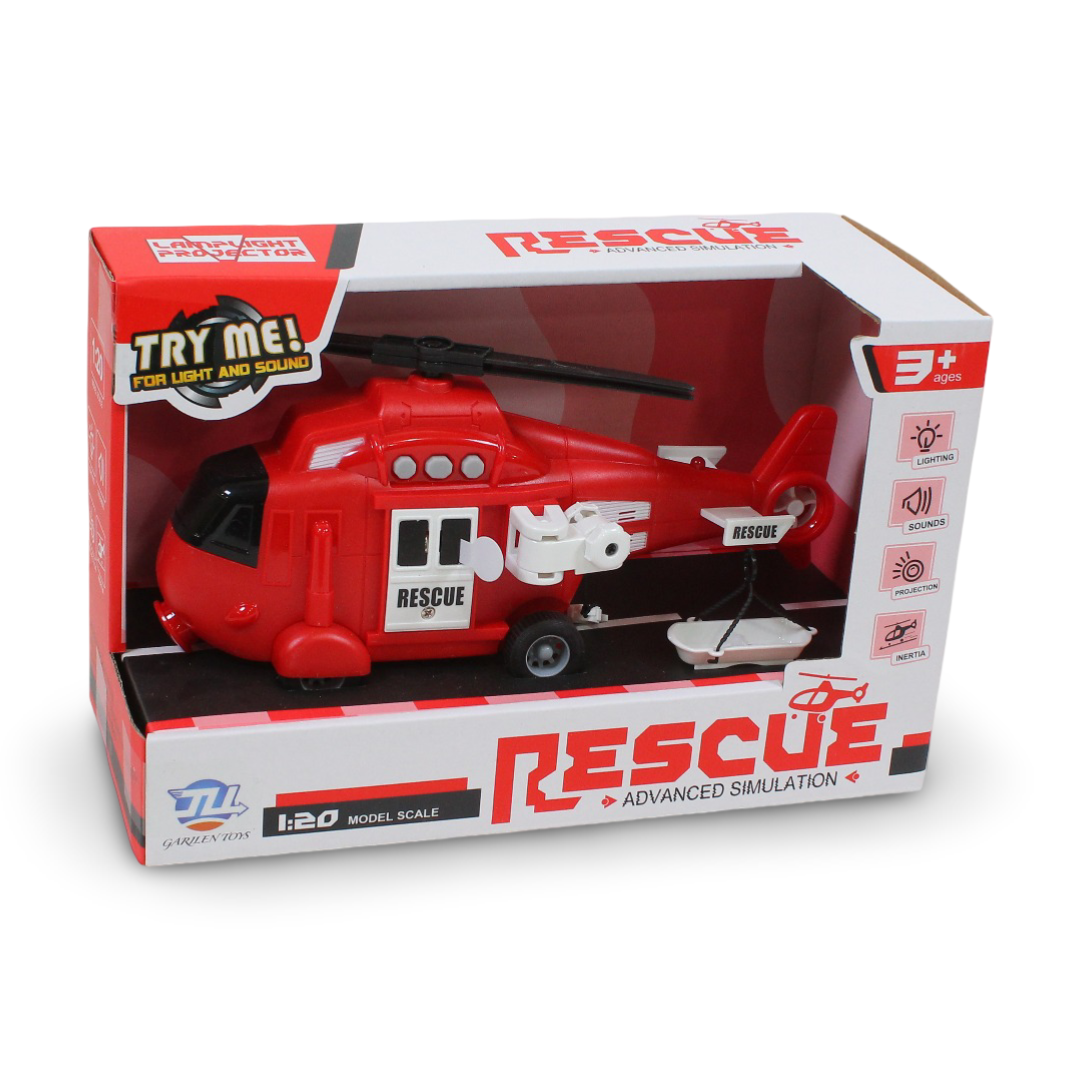 Rescue Helicopter (Light & Sound) – Red - Toys - Egypt