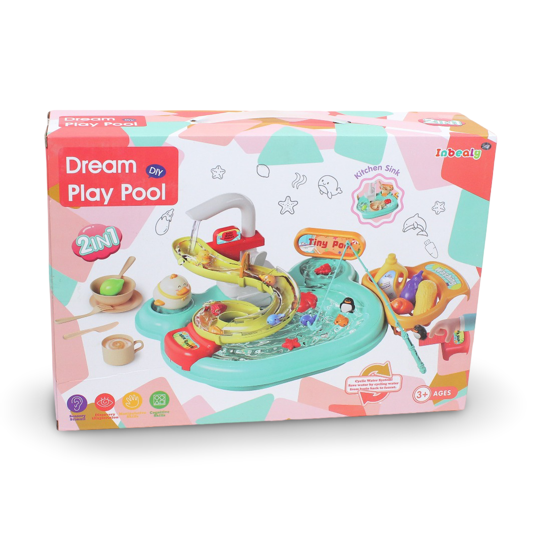 Inbealy Dream Play Pool 2-in-1