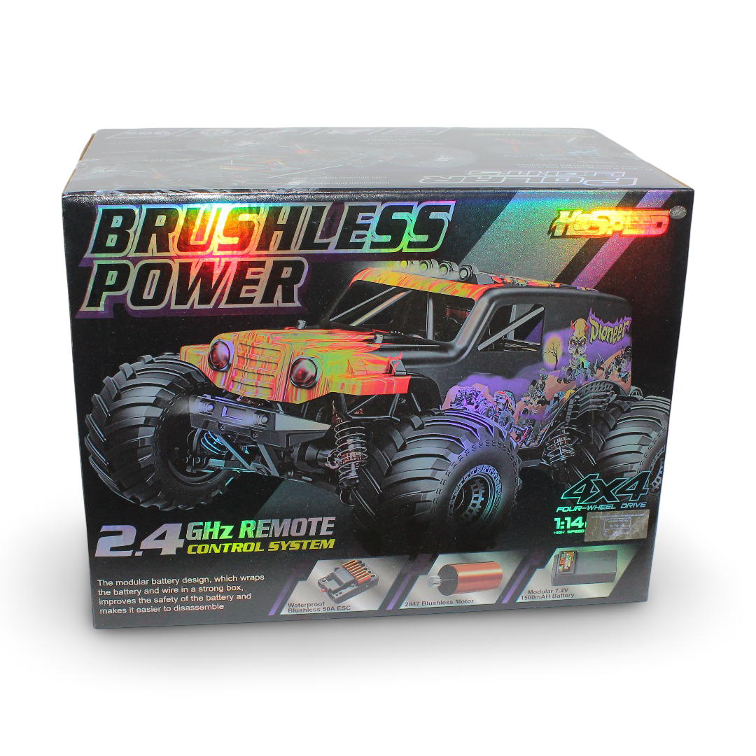 HoSpeed 1:14 Scale Pioneer Brushless RC Monster Truck - Toys