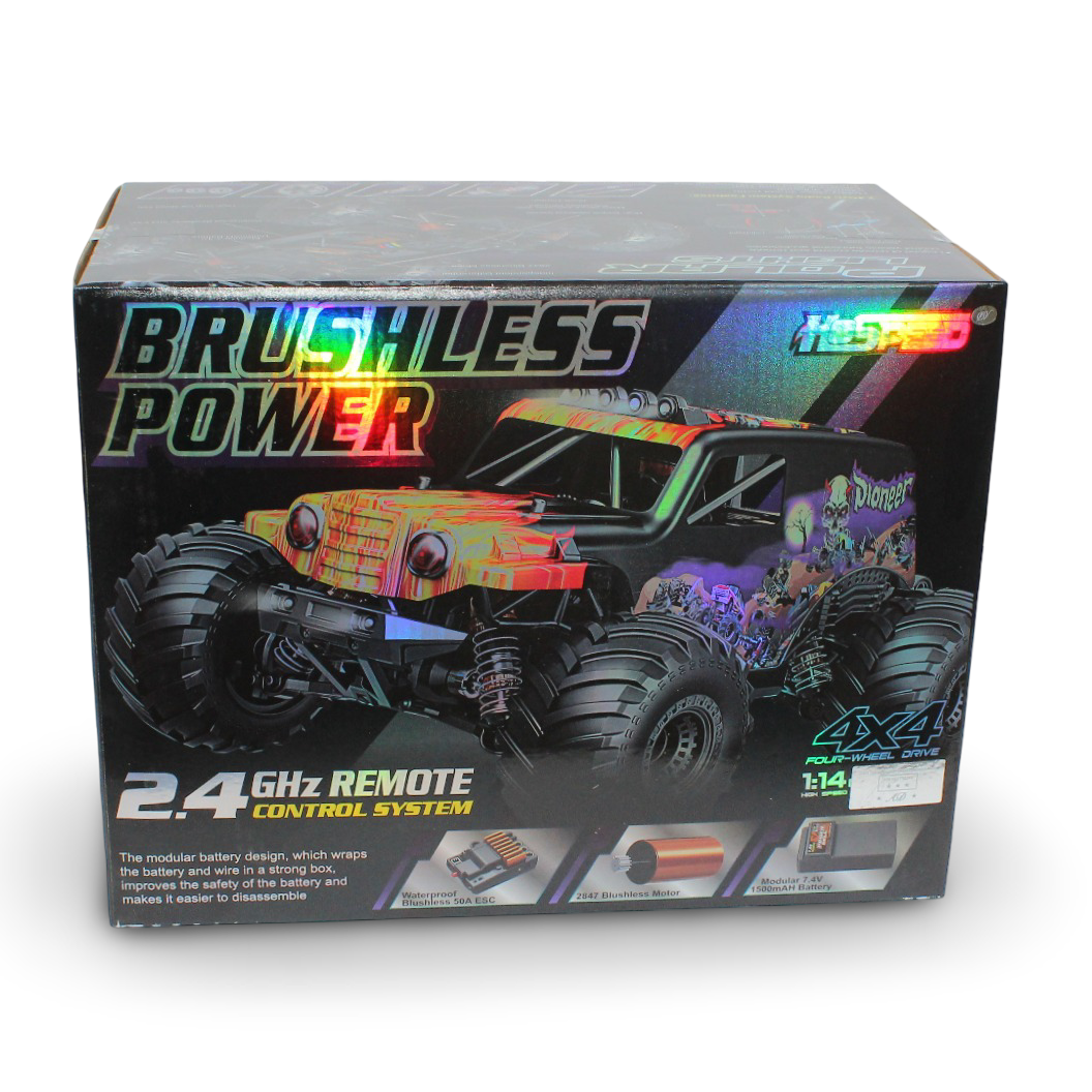 HoSpeed 1:14 Scale Pioneer Brushless RC Monster Truck - Toys