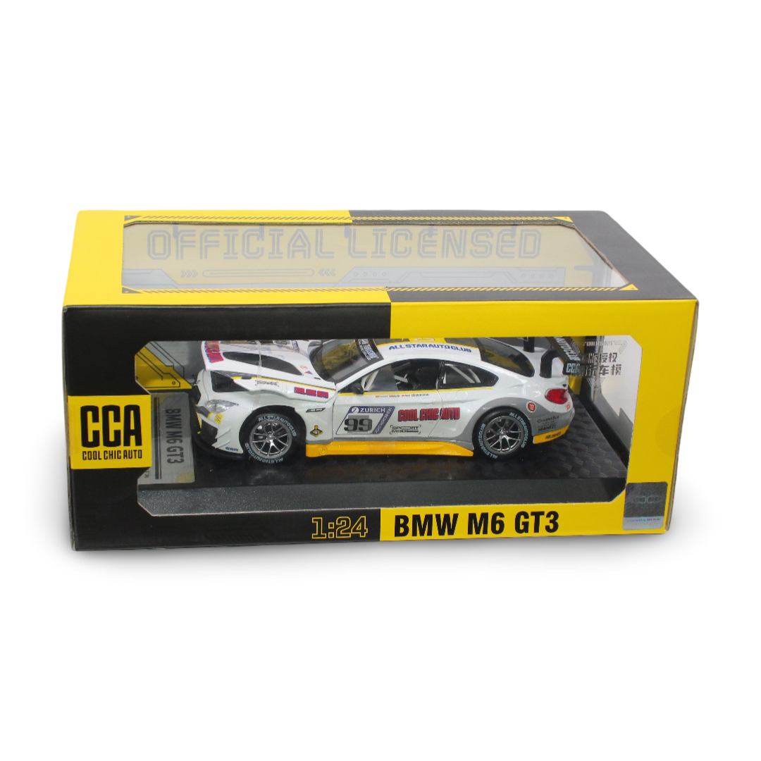 CCA 1:24 Scale Die-Cast BMW M6 GT3 – Red & White - Toys