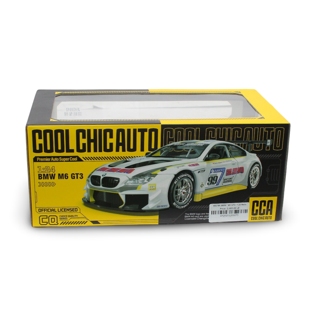 CCA بمقياس 1:24 مجسم بي إم دبليو M6 GT3 – أحمر وأبيض