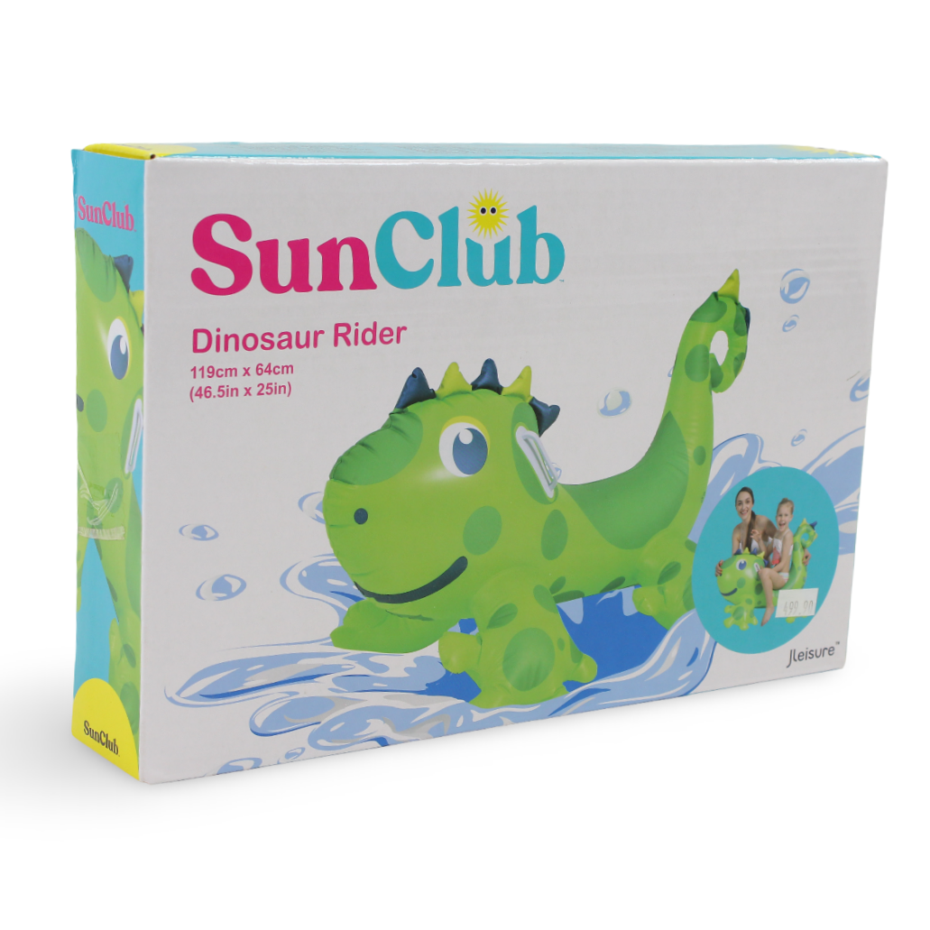 Sun Club Dinosaur Ride-On Pool Float 119cm x 64cm