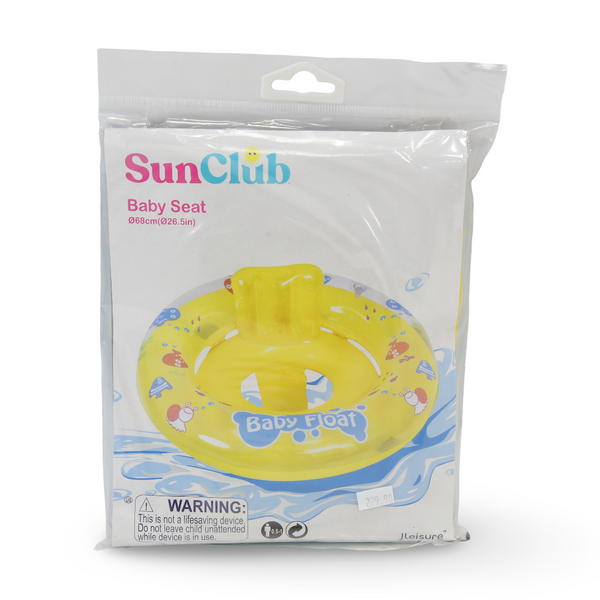 مقعد سباحة للأطفال من Sun Club مقاس 68 سم – أصفر