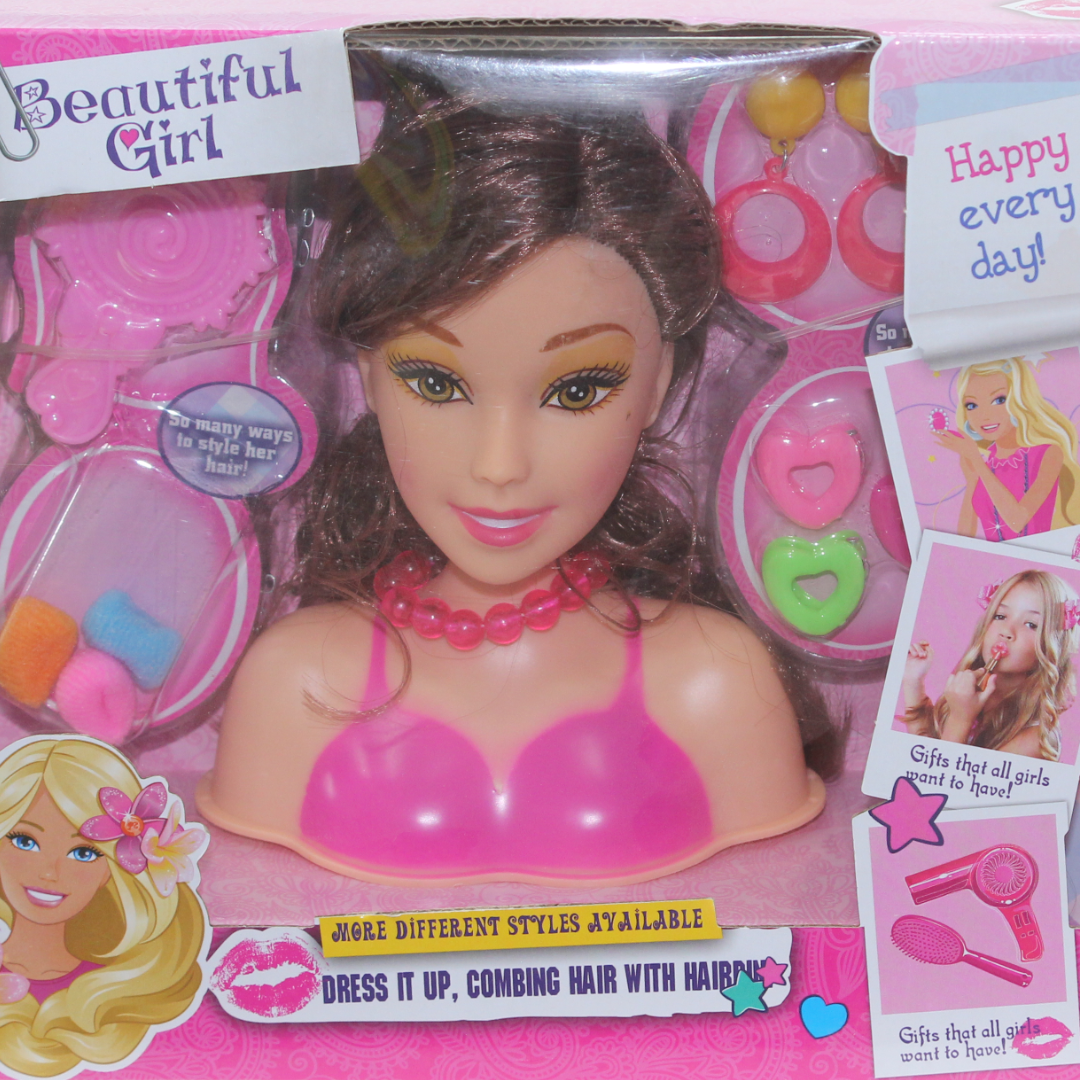 "Beautiful Girl" Styling Doll Head Toy Set (Doll Head + Accessories)