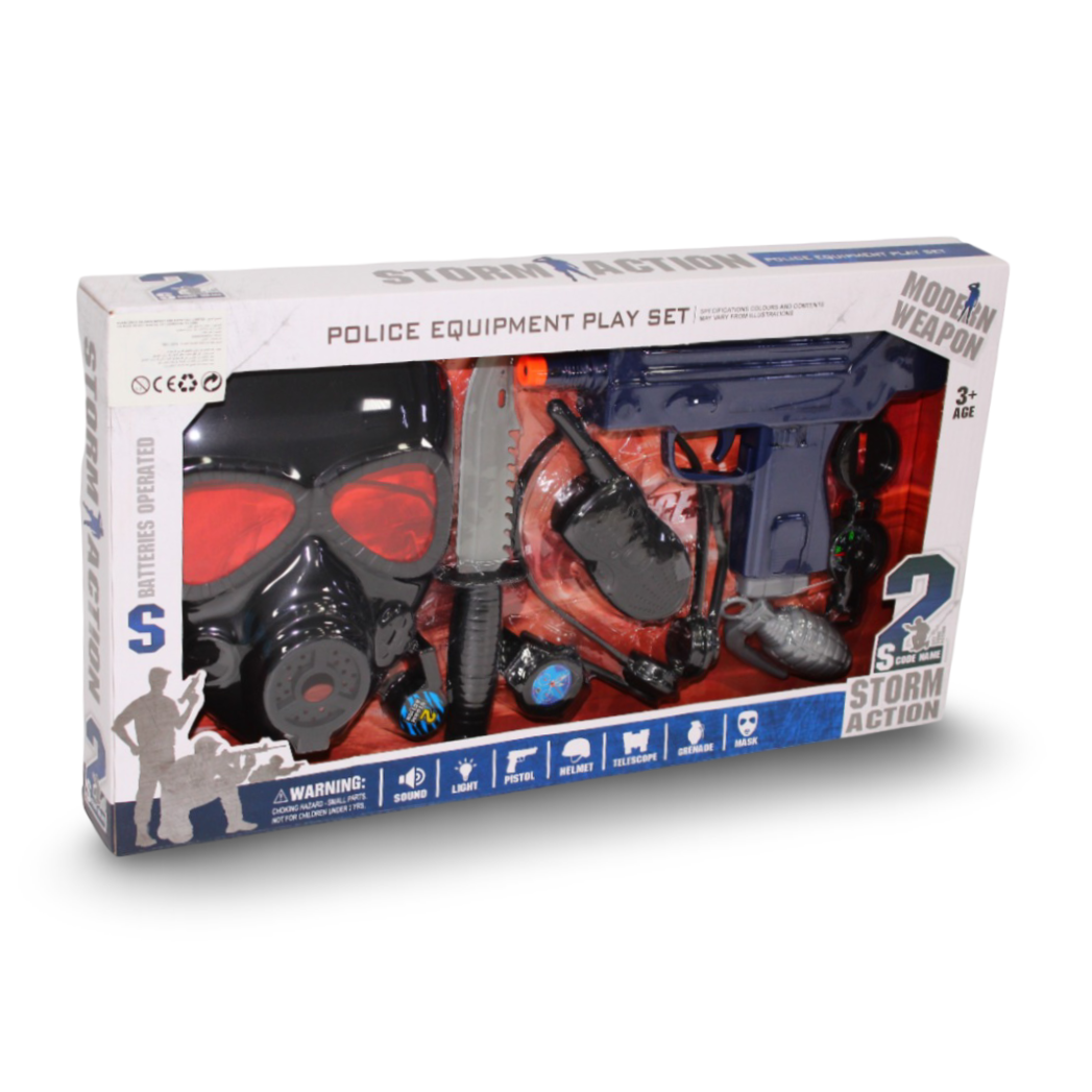 Storm Action Police Equipment Model Playset