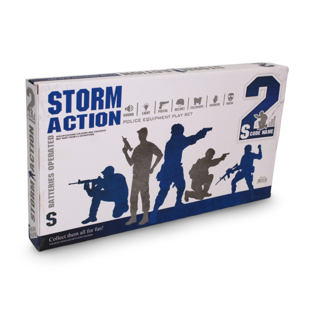 Storm Action Police Equipment Model Playset