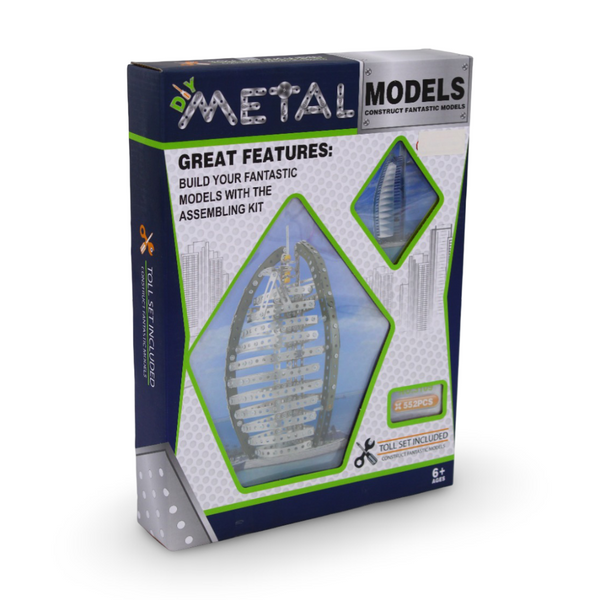 DIY Metal 3D Burj Al Arab Hotel Model Kit – 552 Pcs