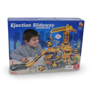 Ejection Slideway Alloy Pulley Rail Car Toy Set - 55 Pcs