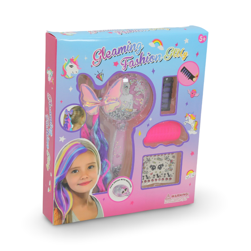 Girls Decoration Set – Brushes + Hair Colors + Tattoos & Accessories - Toys - OKO