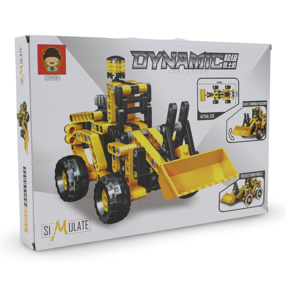 Simulate Dynamic Super Bulldozer Blocks – 330+ Pieces - Toys