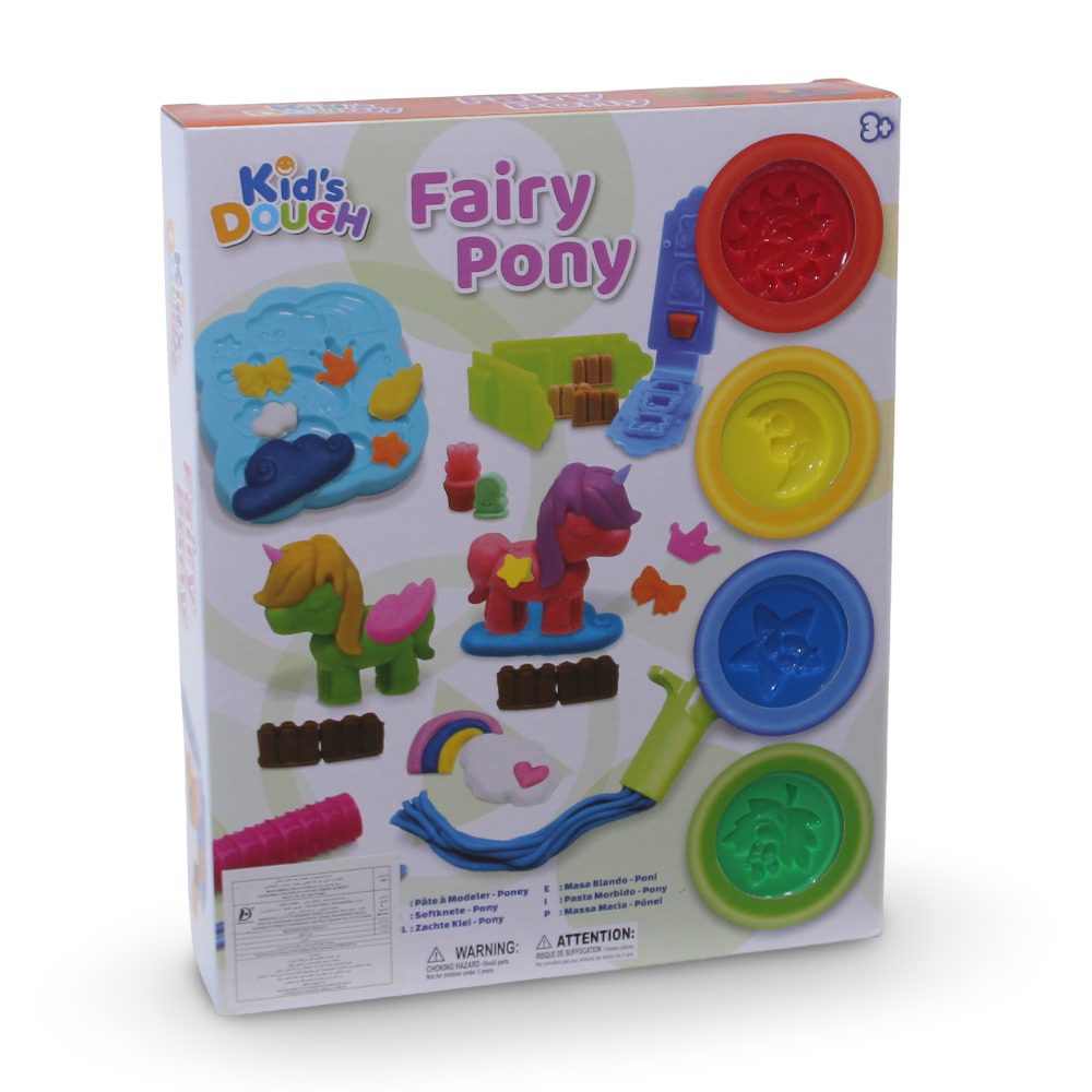 Kid's Dough Fairy Pony Clay Set - 4 Colours