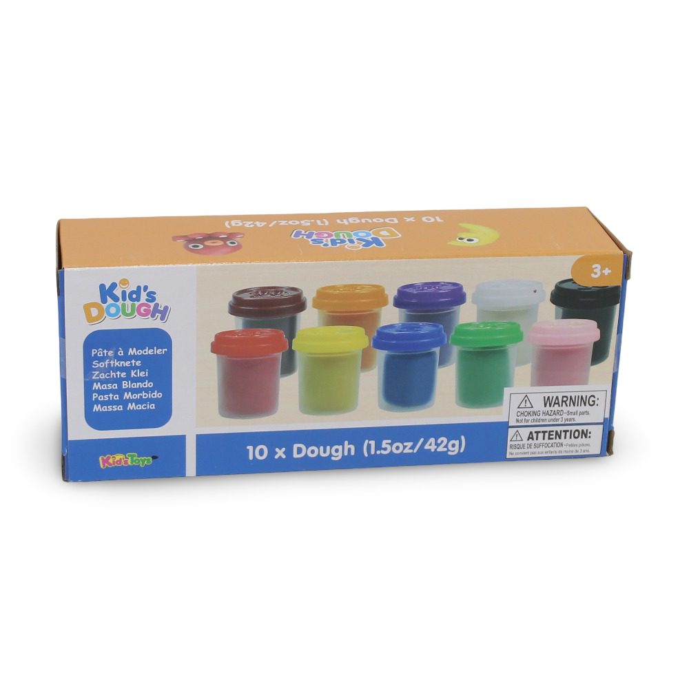 Kid's Dough 10-Pack Set of Modeling Clay 42 g - 10 Cups - Toys