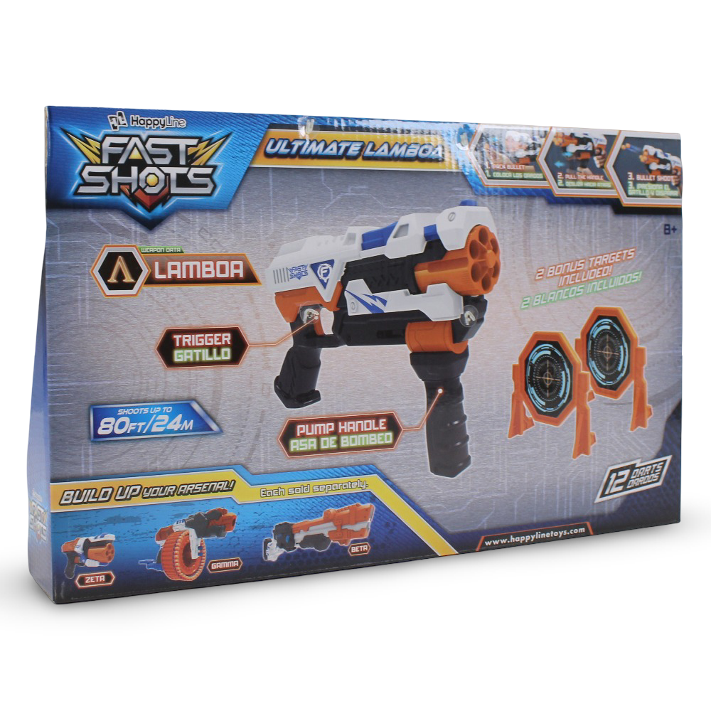 Fast Shots Foam Launcher – Ultimate Lamboa Blaster with 12 Darts