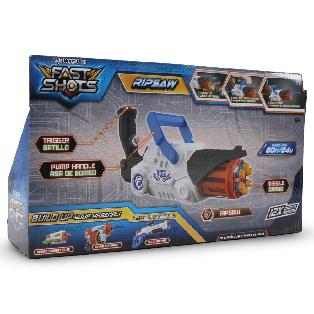Fast Shots Foam Launcher Set – Ripsaw Blaster with 12 Soft Darts