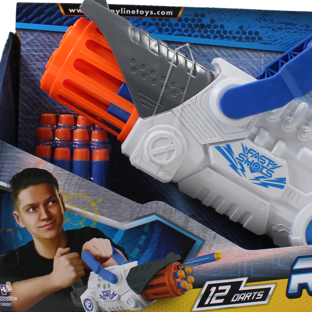 Fast Shots Foam Launcher Set – Ripsaw Blaster with 12 Soft Darts