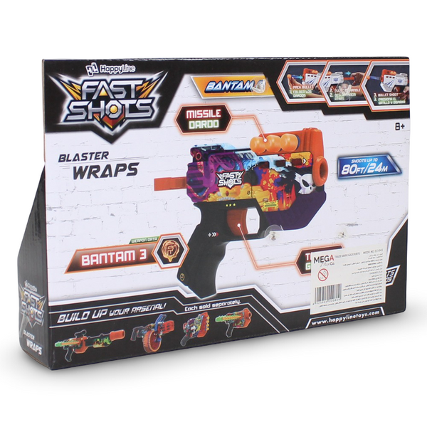 Happy Line Fast Shots Bantam 3 Foam Launcher - 4 Foam Darts