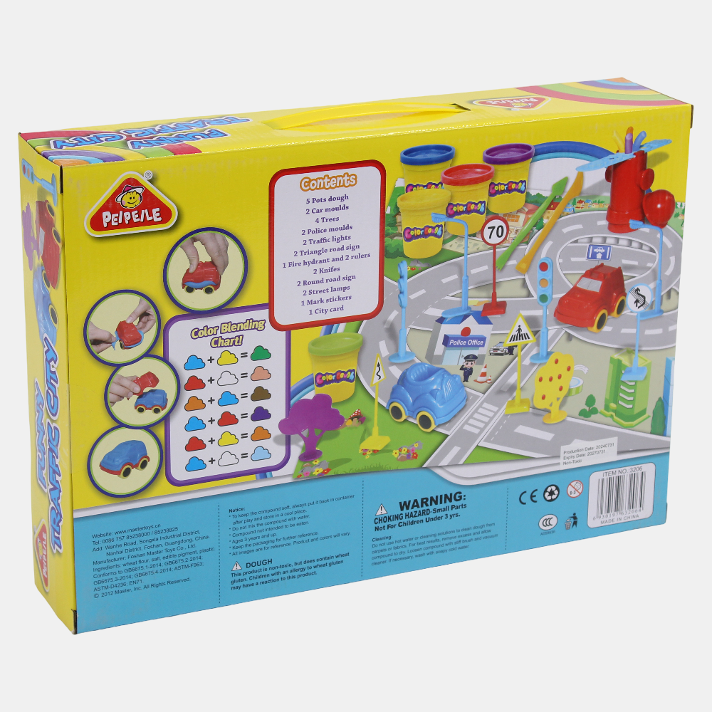 Funny Traffic City – Interactive Modeling Clay Playset for Little Drivers