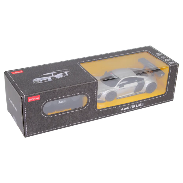 Rastar 1:24 Scale RC Audi R8 LMS – Silver