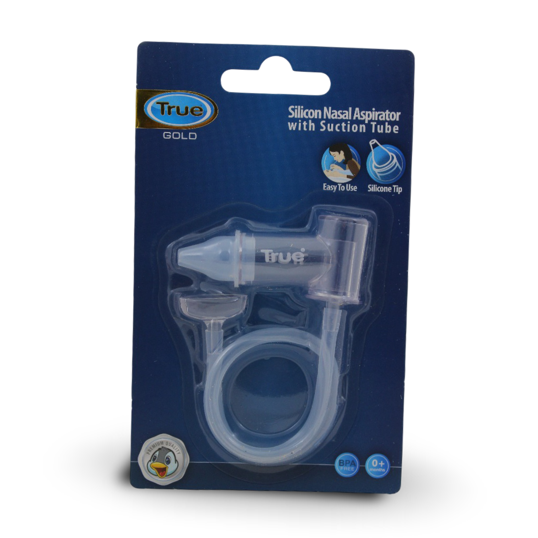 True Gold Silicon Nasal Aspirator with Suction Tube 0m+