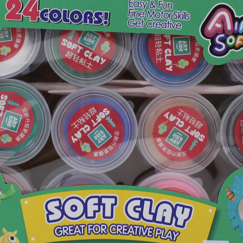 Art Kids Air Dry Soft Clay - 24 Colors