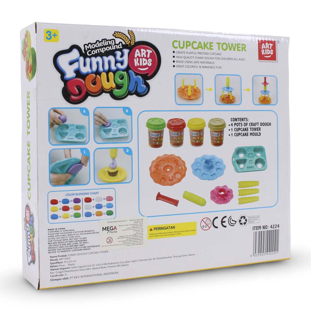 Art Kids Funny Dough Cupcake Tower Modeling Compound Set