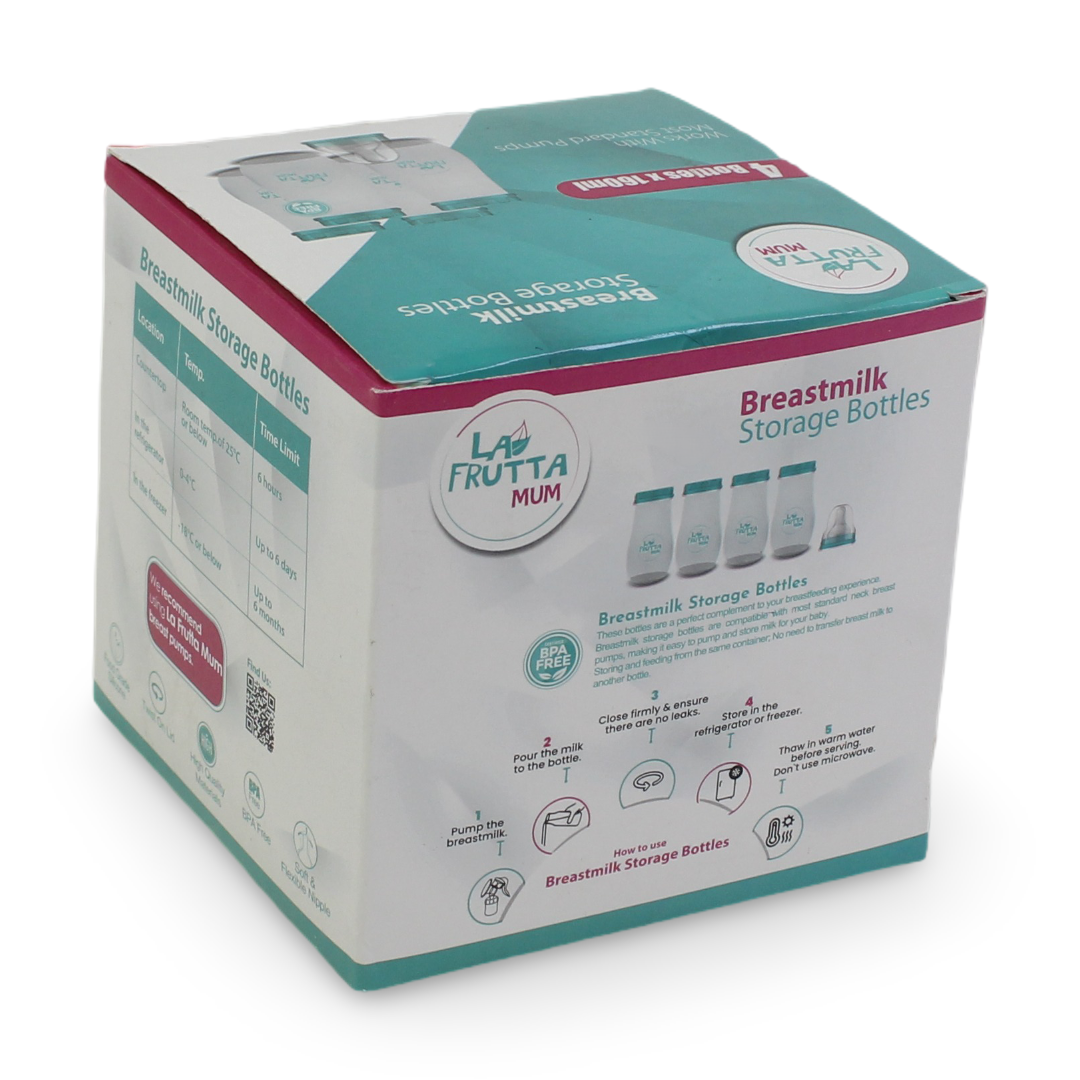 La Frutta Mum Breastmilk Storage Bottles 4 Bottles – 160ml
