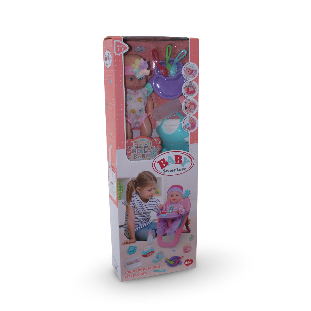 Baby Doll Feeding and Care Playset - Toys - Al Saeed