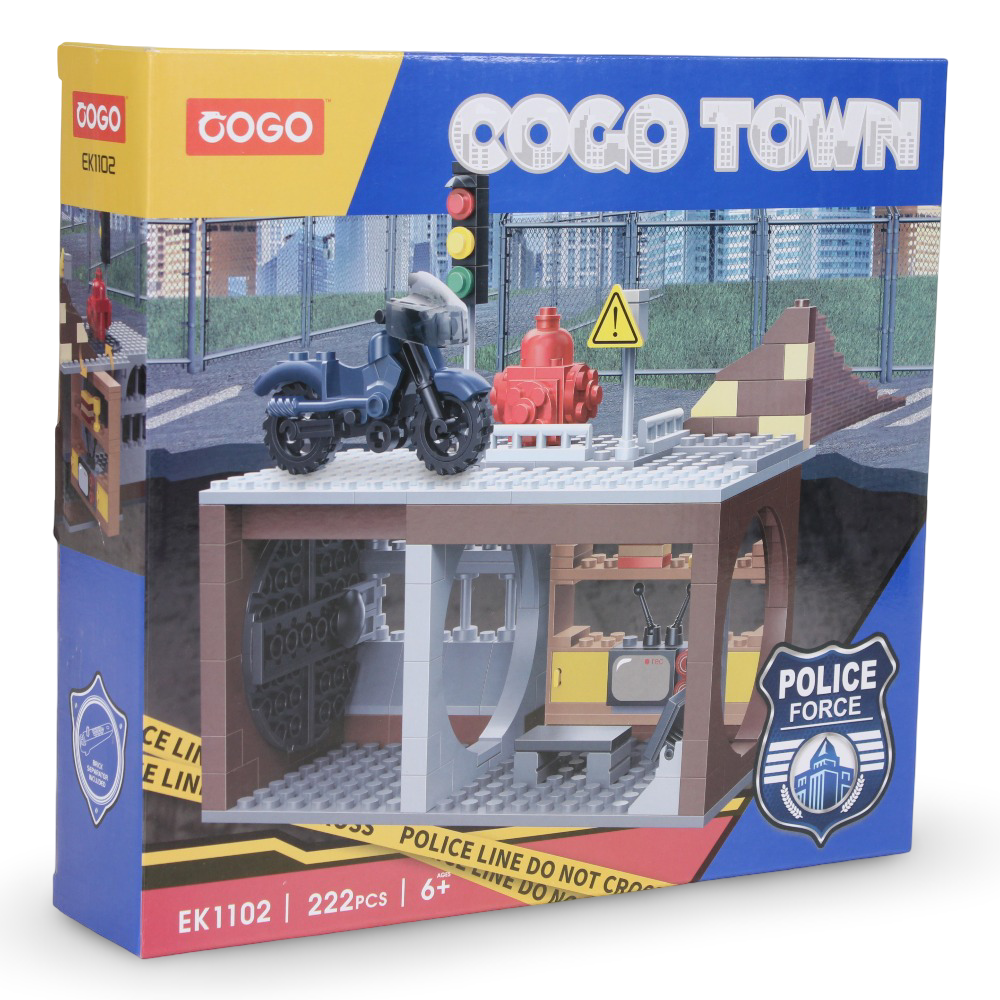 Cogo Town Police Force Transport Building Block Set – 222 Pcs