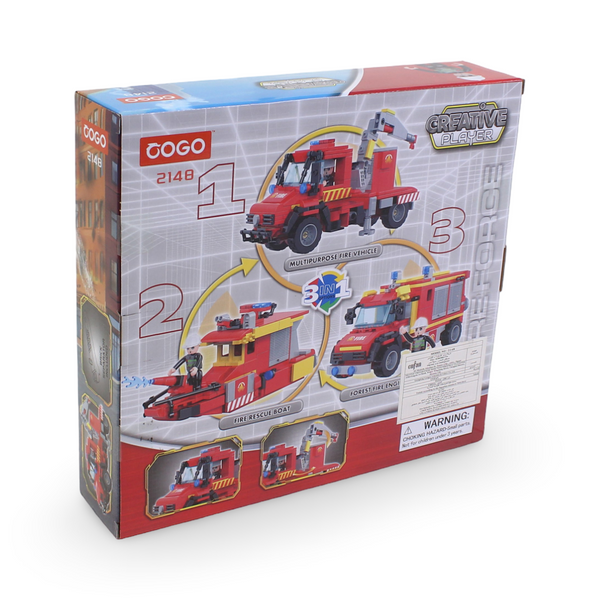 Cogo 3-in-1 Fire Force Building Block Set – 362 Pcs