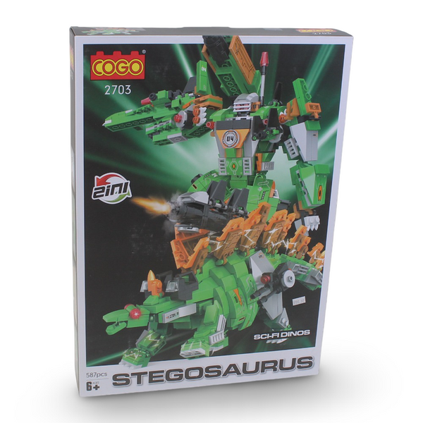 Cogo Sci-Fi Dino Stegosaurus Building Block Set – 587 Pcs