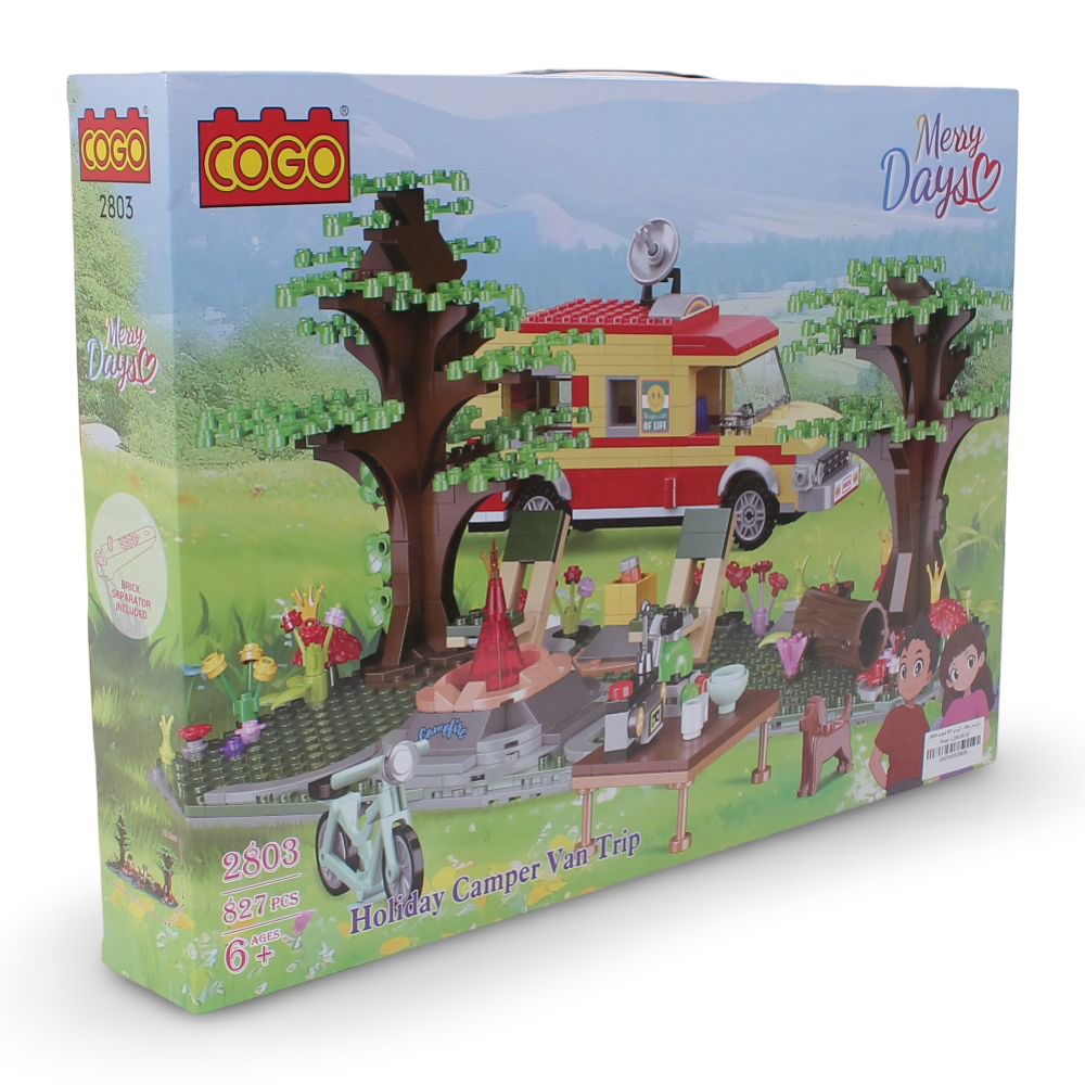 Cogo Holiday Camper Van Building Blocks Set – 827 Pieces
