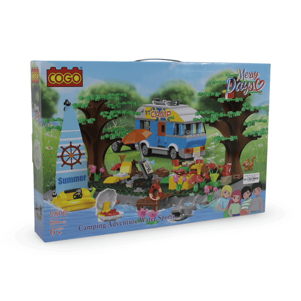 Cogo Merry Days Camping Adventure Water Sports Building Block Set – 890 Pcs