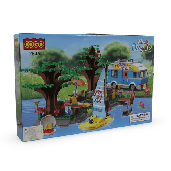 Cogo Merry Days Camping Adventure Water Sports Building Block Set – 890 Pcs