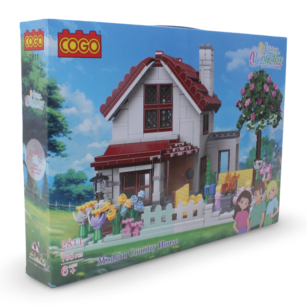 Cogo Modern Country House Building Blocks Set – 768 Pieces - Toys