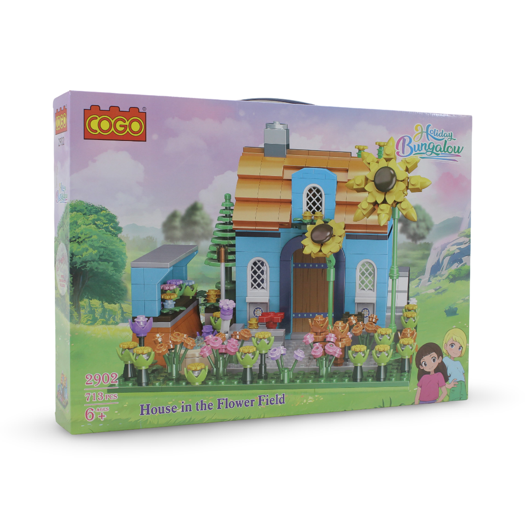 Cogo Flower Villa Building Block Set – 713 Pcs