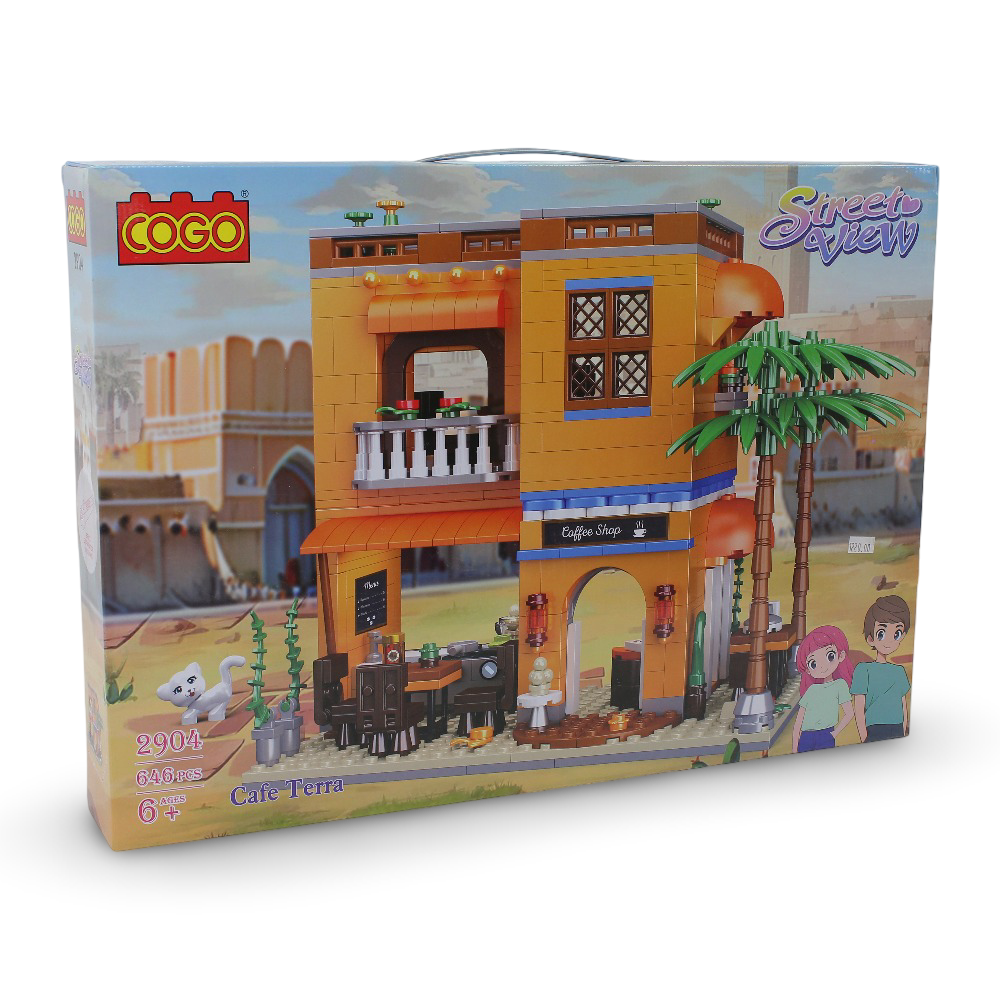 Cogo Street View Cafe Terra Building Block Set - 646 Pcs