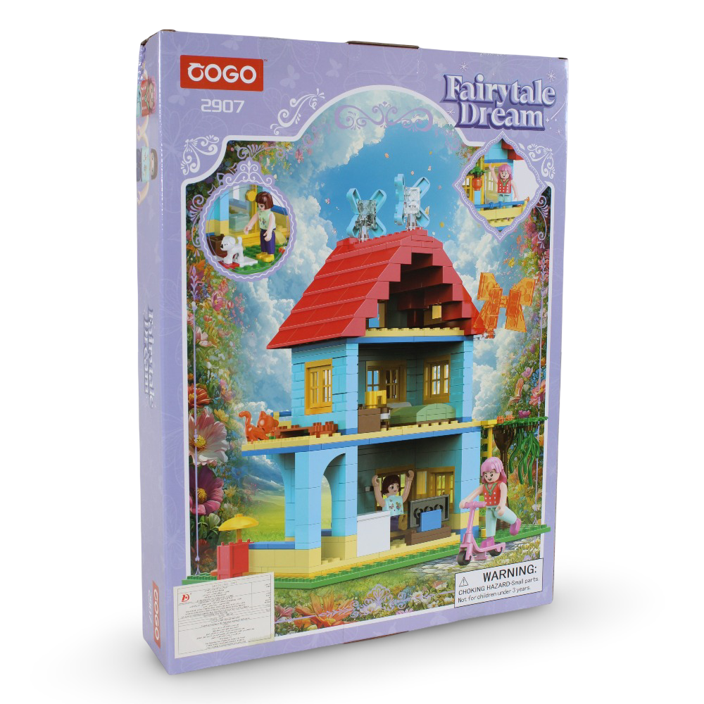 Cogo Fairytale Dream Cozy Summer Butterfly Cottage Building Block Set – 480 Pcs