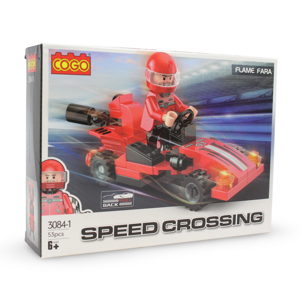 Cogo Speed Crossing Aston D5 Racing Car Building Block Set 6in1