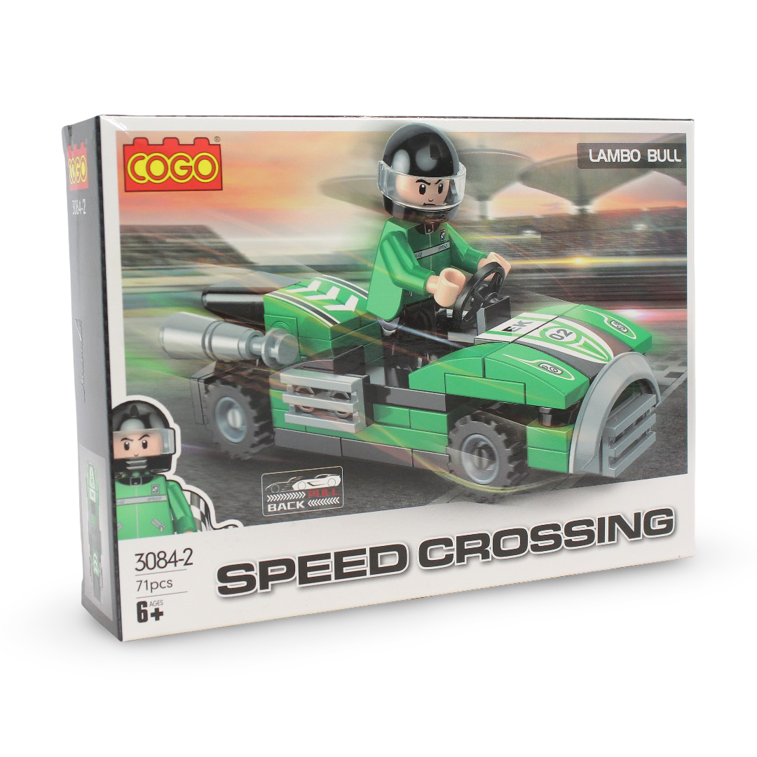 Cogo Speed Crossing Aston D5 Racing Car Building Block Set 6in1