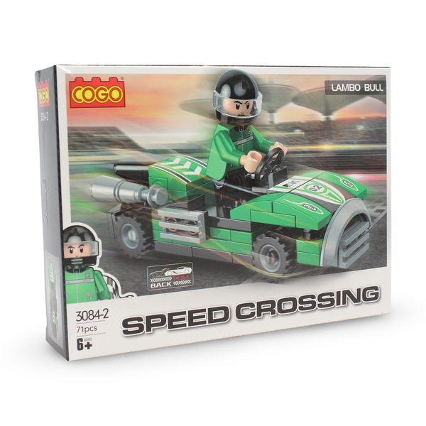 Cogo Speed Crossing Aston D5 Racing Car Building Block Set 6in1