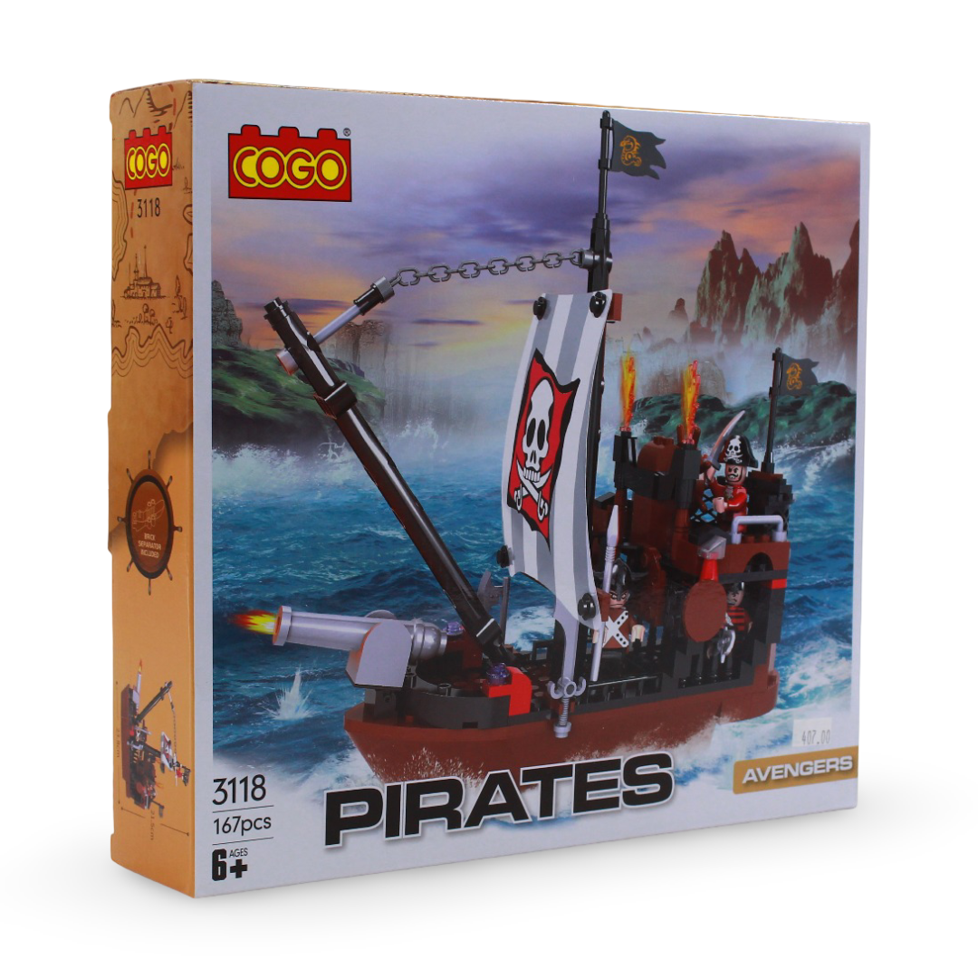 Cogo Pirate Ship Building Block Set – 167 Pcs