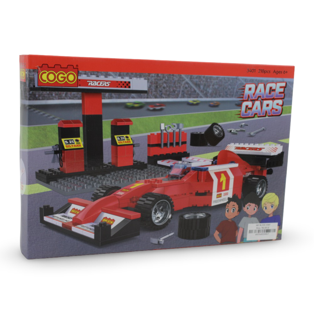Cogo Race Cars Building Blocks Set – 218 Pieces