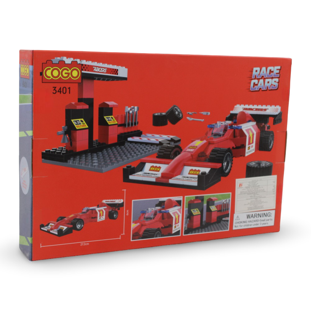 Cogo Race Cars Building Blocks Set – 218 Pieces