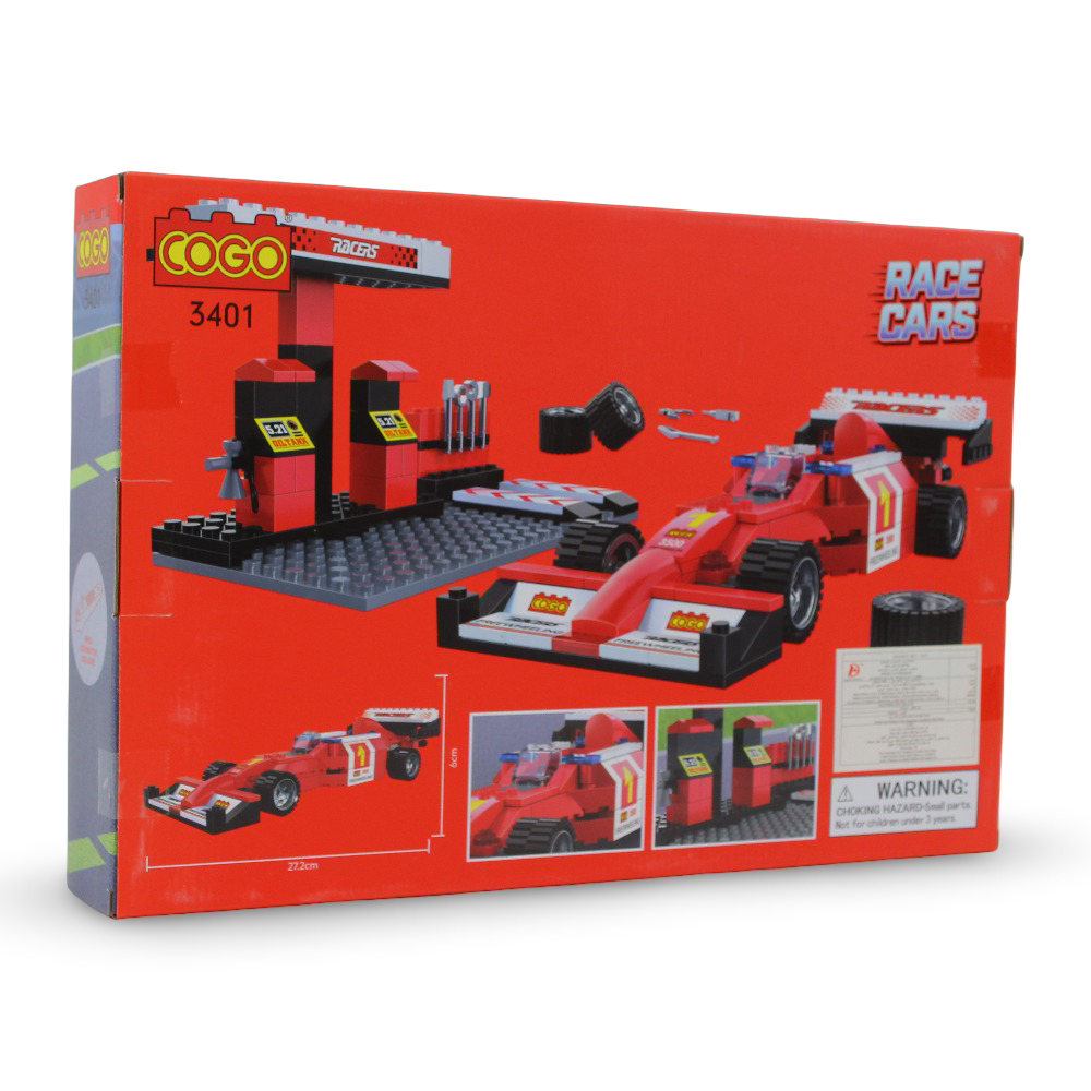 Cogo Race Cars Building Blocks Set – 218 Pieces