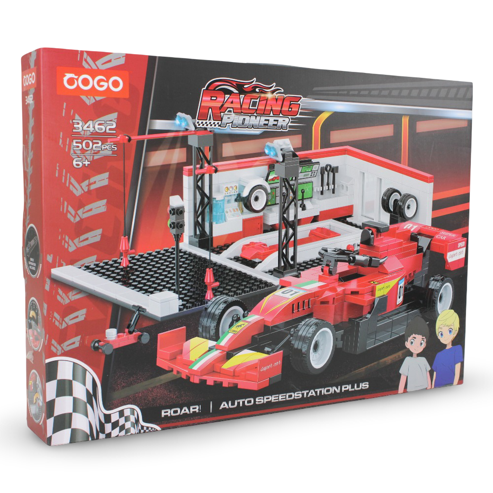 Cogo Racing Pioneer Formula Car Building Block Set – 502 Pcs