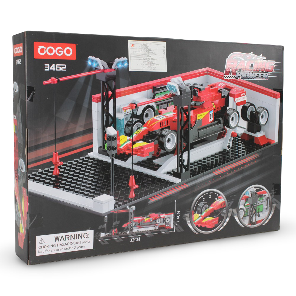 Cogo Racing Pioneer Formula Car Building Block Set – 502 Pcs