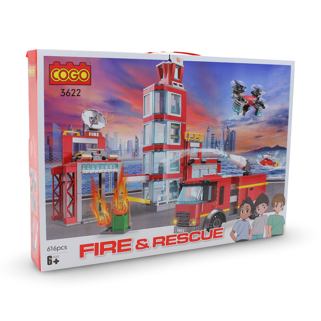 Cogo Fire & Rescue Building Block Set – 616Pcs